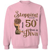 Stepping Into My 50th Birthday Like A Diva, Custom Birthday Shirts, Gifts For Women Turning 50