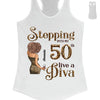 Stepping Into My 50th Birthday Like A Diva, Custom Birthday Shirts, Gifts For Women Turning 50