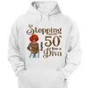 Stepping Into My 50th Birthday Like A Diva, Custom Birthday Shirts, Gifts For Women Turning 50