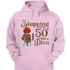 Stepping Into My 50th Birthday Like A Diva, Custom Birthday Shirts, Gifts For Women Turning 50