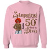 Stepping Into My 50th Birthday Like A Diva, Custom Birthday Shirts, Gifts For Women Turning 50