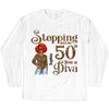 Stepping Into My 50th Birthday Like A Diva, Custom Birthday Shirts, Gifts For Women Turning 50