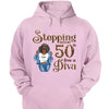 Stepping Into My 50th Birthday Like A Diva, Custom Birthday Shirts, Gifts For Women Turning 50