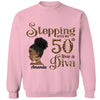Stepping Into My 50th Birthday Like A Diva, Custom Birthday Shirts, Gifts For Women Turning 50