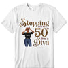Stepping Into My 50th Birthday Like A Diva, Custom Birthday Shirts, Gifts For Women Turning 50