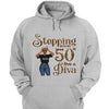 Stepping Into My 50th Birthday Like A Diva, Custom Birthday Shirts, Gifts For Women Turning 50
