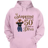 Stepping Into My 50th Birthday Like A Diva, Custom Birthday Shirts, Gifts For Women Turning 50