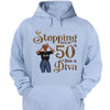 Stepping Into My 50th Birthday Like A Diva, Custom Birthday Shirts, Gifts For Women Turning 50