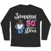 Stepping Into My 50th Birthday Like A Diva, Custom Birthday Shirts, Turning 50 Shirt, 50th Birthday Shirts For Her