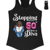 Stepping Into My 50th Birthday Like A Diva, Custom Birthday Shirts, Turning 50 Shirt, 50th Birthday Shirts For Her