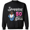 Stepping Into My 50th Birthday Like A Diva, Custom Birthday Shirts, Turning 50 Shirt, 50th Birthday Shirts For Her