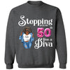 Stepping Into My 50th Birthday Like A Diva, Custom Birthday Shirts, Turning 50 Shirt, 50th Birthday Shirts For Her