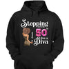 Stepping Into My 50th Birthday Like A Diva, Custom Birthday Shirts, Turning 50 Shirt, 50th Birthday Shirts For Her