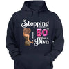 Stepping Into My 50th Birthday Like A Diva, Custom Birthday Shirts, Turning 50 Shirt, 50th Birthday Shirts For Her
