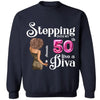 Stepping Into My 50th Birthday Like A Diva, Custom Birthday Shirts, Turning 50 Shirt, 50th Birthday Shirts For Her