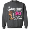 Stepping Into My 50th Birthday Like A Diva, Custom Birthday Shirts, Turning 50 Shirt, 50th Birthday Shirts For Her