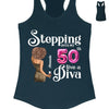 Stepping Into My 50th Birthday Like A Diva, Custom Birthday Shirts, Turning 50 Shirt, 50th Birthday Shirts For Her