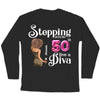 Stepping Into My 50th Birthday Like A Diva, Custom Birthday Shirts, Turning 50 Shirt, 50th Birthday Shirts For Her