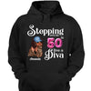 Stepping Into My 50th Birthday Like A Diva, Custom Birthday Shirts, Turning 50 Shirt, 50th Birthday Shirts For Her