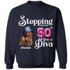 Stepping Into My 50th Birthday Like A Diva, Custom Birthday Shirts, Turning 50 Shirt, 50th Birthday Shirts For Her