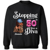 Stepping Into My 50th Birthday Like A Diva, Custom Birthday Shirts, Turning 50 Shirt, 50th Birthday Shirts For Her