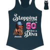 Stepping Into My 50th Birthday Like A Diva, Custom Birthday Shirts, Turning 50 Shirt, 50th Birthday Shirts For Her