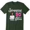 Stepping Into My 50th Birthday Like A Diva, Custom Birthday Shirts, Turning 50 Shirt, 50th Birthday Shirts For Her, Custom Photo