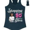 Stepping Into My 50th Birthday Like A Diva, Custom Birthday Shirts, Turning 50 Shirt, 50th Birthday Shirts For Her, Custom Photo