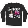 Stepping Into My 50th Birthday Like A Diva, Custom Birthday Shirts, Turning 50 Shirt, 50th Birthday Shirts For Her, Custom Photo