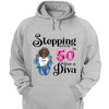 Custom 50th Birthday Shirt For Women, 50 Years Old Birthday Shirt, Personalized Birthday Gift, Stepping Into My 50th Birthday Like A Diva