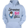 Custom 50th Birthday Shirt For Women, 50 Years Old Birthday Shirt, Personalized Birthday Gift, Stepping Into My 50th Birthday Like A Diva