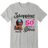 Stepping into my 50th birthday live a Diva Shirt, 50th Birthday shirt, Birthday Shirt, Birthday Queen Shirt