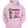 Stepping Into My 50th Birthday Like A Queen, Custom 50th Birthday Shirt For Women, 50 Years Old Birthday Shirt, Personalized Birthday Gift.