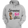 Stepping Into My 50th Birthday Like A Queen, Custom 50th Birthday Shirt For Women, 50 Years Old Birthday Shirt, Personalized Birthday Gift.