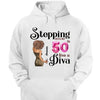 Stepping Into My 50th Birthday Like A Queen, Custom 50th Birthday Shirt For Women, 50 Years Old Birthday Shirt, Personalized Birthday Gift.