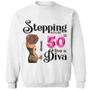 Stepping Into My 50th Birthday Like A Queen, Custom 50th Birthday Shirt For Women, 50 Years Old Birthday Shirt, Personalized Birthday Gift.