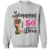 Stepping Into My 50th Birthday Like A Queen, Custom 50th Birthday Shirt For Women, 50 Years Old Birthday Shirt, Personalized Birthday Gift.
