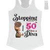 Stepping Into My 50th Birthday Like A Queen, Custom 50th Birthday Shirt For Women, 50 Years Old Birthday Shirt, Personalized Birthday Gift.