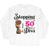 Stepping Into My 50th Birthday Like A Queen, Custom 50th Birthday Shirt For Women, 50 Years Old Birthday Shirt, Personalized Birthday Gift.