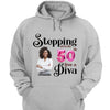 Custom 50th Birthday shirt, Stepping into my 50th birthday live a Diva Shirt, Birthday Shirt, Birthday Queen Shirt