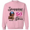 Stepping into my 50th birthday live a Diva Shirt, 50th Birthday shirt, Birthday Shirt, Birthday Queen Shirt