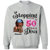 Stepping into my 50th birthday live a Diva Shirt, 50th Birthday shirt, Birthday Shirt, Birthday Queen Shirt