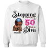 Stepping into my 50th birthday live a Diva Shirt, 50th Birthday shirt, Birthday Shirt, Birthday Queen Shirt