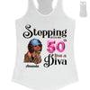 Stepping into my 50th birthday live a Diva Shirt, 50th Birthday shirt, Birthday Shirt, Birthday Queen Shirt