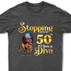 Stepping into my 50th birthday live a Diva Shirt, 50th Birthday Shirt For Women, 50 Years Old Birthday Shirt, 50th Birthday shirt, Birthday Shirt, Birthday Queen Shirt