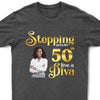 Custom Birthday Queen Shirt, Stepping into my 50th birthday live a Diva Shirt, 50th Birthday Shirt For Women, 50 Years Old Birthday Shirt, 50th Birthday shirt, Birthday Shirt,