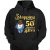 Personalized Birthday Gift, Stepping into my 50th birthday live a Diva Shirt, 50th Birthday shirt, Birthday Shirt, Birthday Queen Shirt