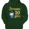 Personalized Birthday Gift, Stepping into my 50th birthday live a Diva Shirt, 50th Birthday shirt, Birthday Shirt, Birthday Queen Shirt