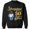 Personalized Birthday Gift, Stepping into my 50th birthday live a Diva Shirt, 50th Birthday shirt, Birthday Shirt, Birthday Queen Shirt