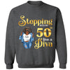 Personalized Birthday Gift, Stepping into my 50th birthday live a Diva Shirt, 50th Birthday shirt, Birthday Shirt, Birthday Queen Shirt